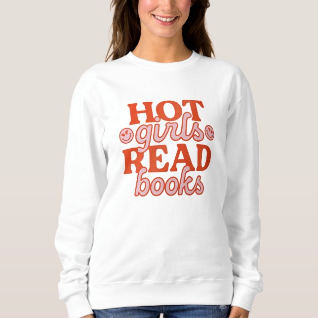 Sweatshirt Filles Chaudes Lisent Des Livres (Devant)