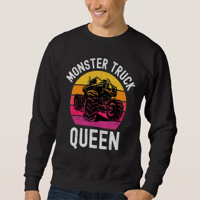 Sweatshirt Filles comme Monster Trucks Too Kids Toddler 5t 4t (Devant)