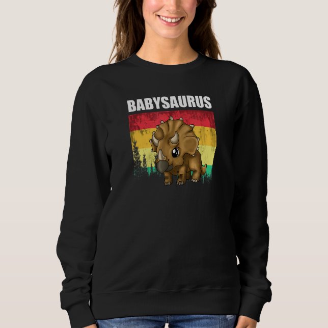 Sweatshirt Filles de famille frère petit Babysaurus mignonne  (Devant)