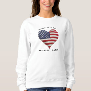 Sweatshirt Filles de la Révolution américaine DAR US Cœur
