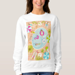 Sweatshirt Filles en bikini et garçons jouant à un jeu de pis