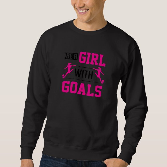 Sweatshirt Filles frappant ballons de foot Fille avec buts Te (Devant)