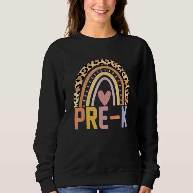 Sweatshirt Filles Garçons Équipe Enseignante Équipe Préscolai (Devant)