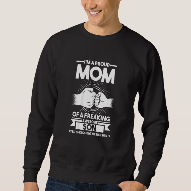 Sweatshirt Filles Je suis Fier Maman De Fils Mère (Devant)