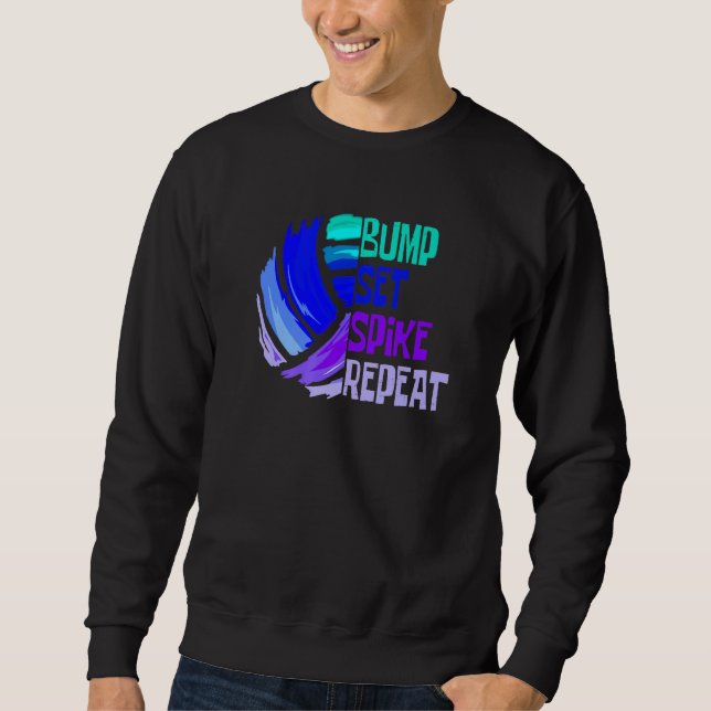 Sweatshirt Filles Volleyball ensemble de balle Spike Répéter  (Devant)