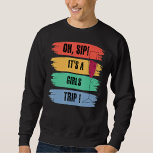 Sweatshirt Filles Voyage Oh Sip C'est une fille Voyage Vacanc