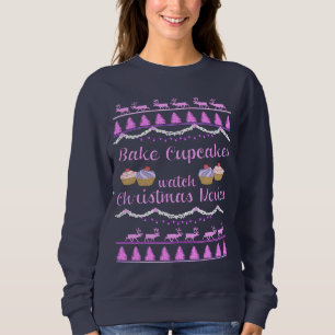 Sweatshirt Films de Noël et Cupcakes