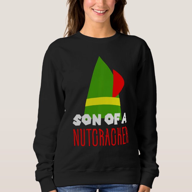 Sweatshirt Fils De Noël Drôle D'Un Casse-Noix (Devant)