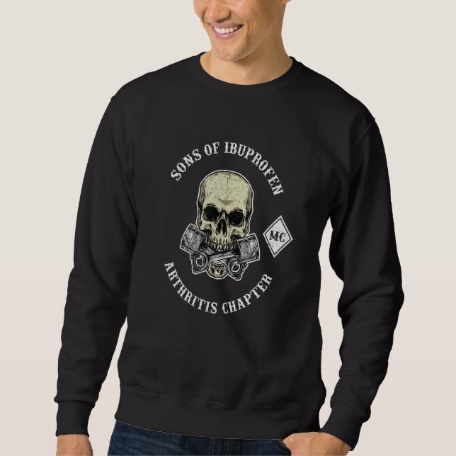 Sweatshirt Fils D'Ibuprofène Arthrite Chapitre Motorcycle (Devant)