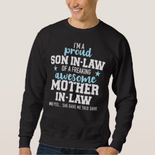 Sweatshirt Fils Fier En Droit D'Une Mère Fou En L