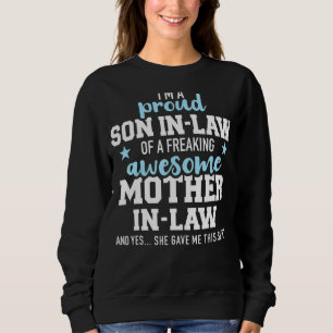 Sweatshirt Fils Fier En Droit D'Une Mère Fou En L