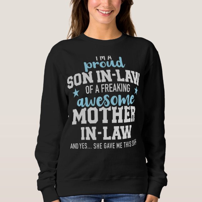 Sweatshirt Fils Fier En Droit D'Une Mère Fou En L (Devant)