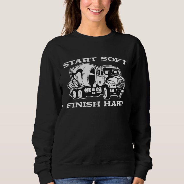Sweatshirt Finisseur de béton ouvrier en construction (Devant)