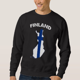 Sweatshirt Finlande Carte du drapeau Soutien Finlande Finnois