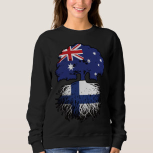 Sweatshirt Finlande Finlande Australie Australie racine d'arb