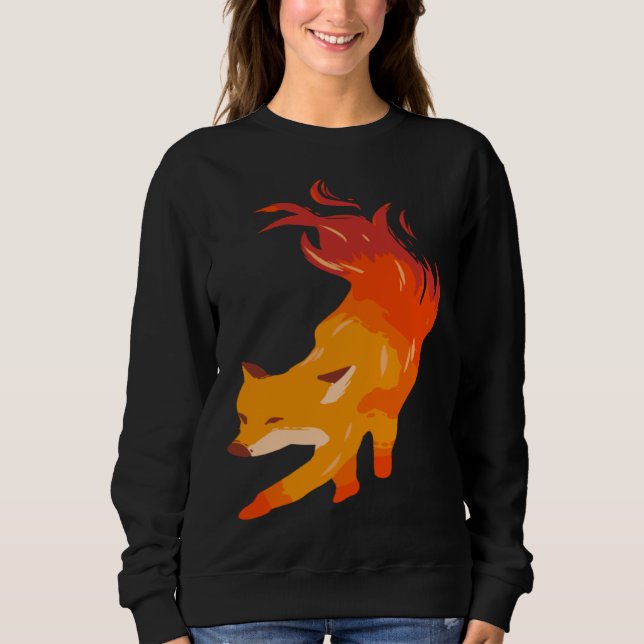 Sweatshirt Fire fox artist and fox fan (Devant)