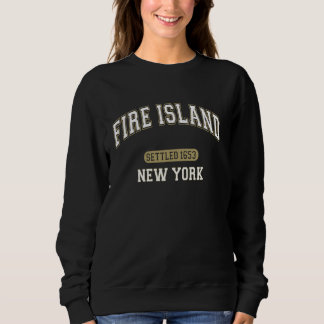 Sweatshirt Fire Island New York réglé 1653 Sports Vintage W