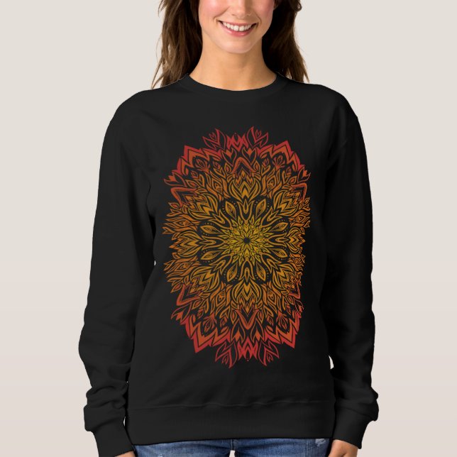 Sweatshirt Fire Spirit Mandala Art Design (Devant)
