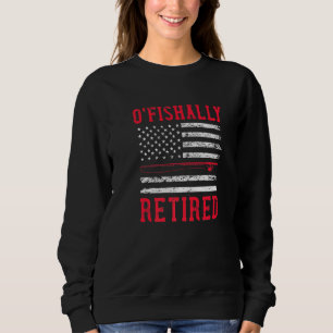 Sweatshirt Firefighter Fishing Retirement Usa Drapeau Patriot