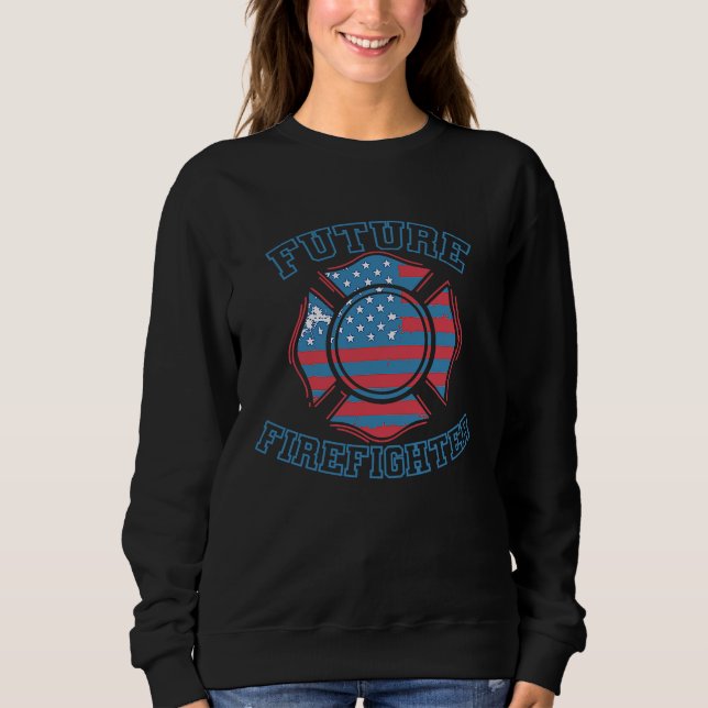 Sweatshirt Firefighter USA Flag Future Firefighter (Devant)