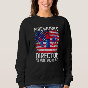 Sweatshirt Fireworks Director Si Je Coure Nous Exécutons Tous