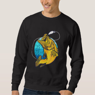 Sweatshirt Fish Bass pêcheur d'eau douce Équipe de pêche Vol