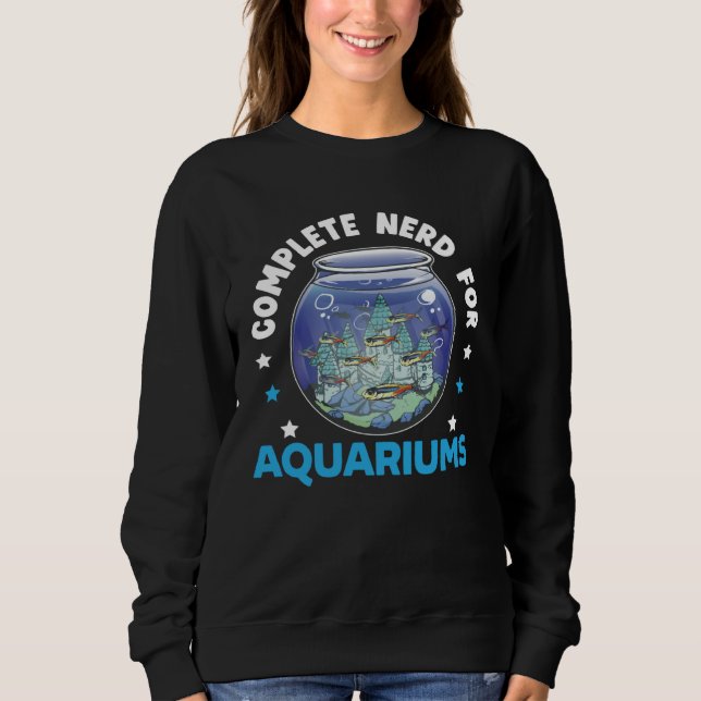 Sweatshirt Fish Keeper Aquarium Junkie Aquarist Saltwater Tan (Devant)
