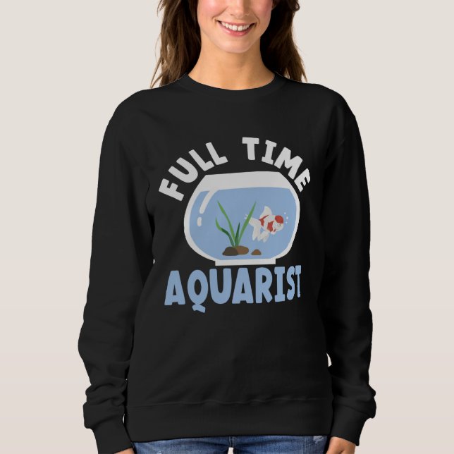 Sweatshirt Fish Keeper Aquarium Junkie Aquarist Saltwater Tan (Devant)