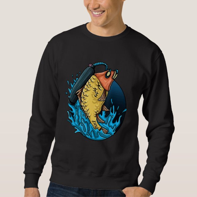 Sweatshirt Fish Kids Plongée Pêcheur Goldfish Lake (Devant)