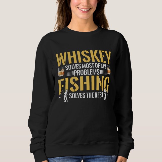 Sweatshirt Fisherman Fishing Solves The Rest Of My Problems F (Devant)