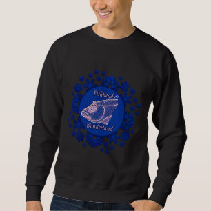 Sweatshirt Fishhead Snowflake Wonderland