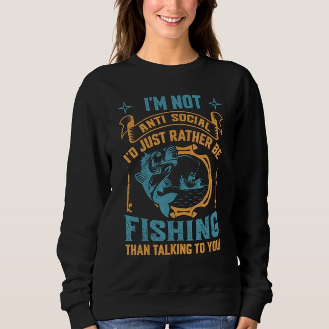 Sweatshirt Fishing For Men Women Fisherman Fishing  1 (Devant)
