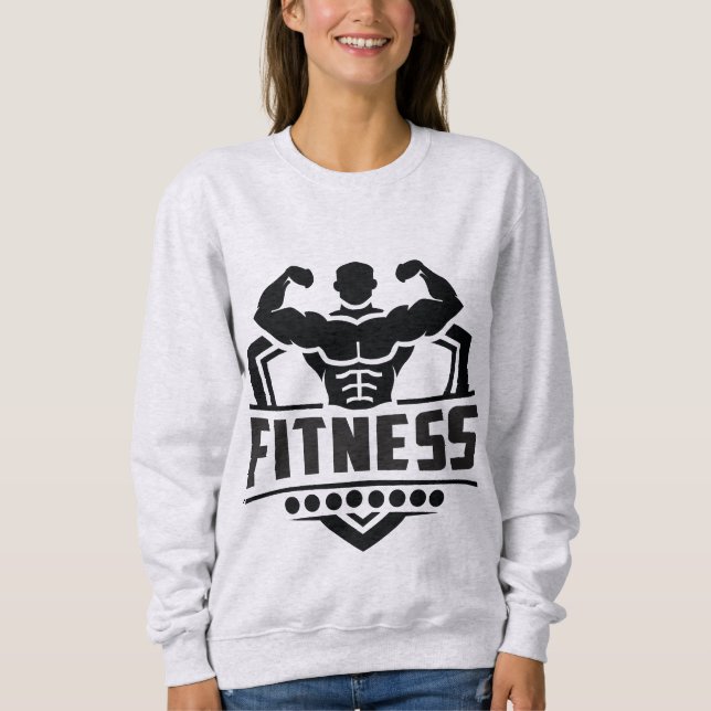Sweatshirt Fitness Motivation Graphic | Strong & Active Life (Devant)