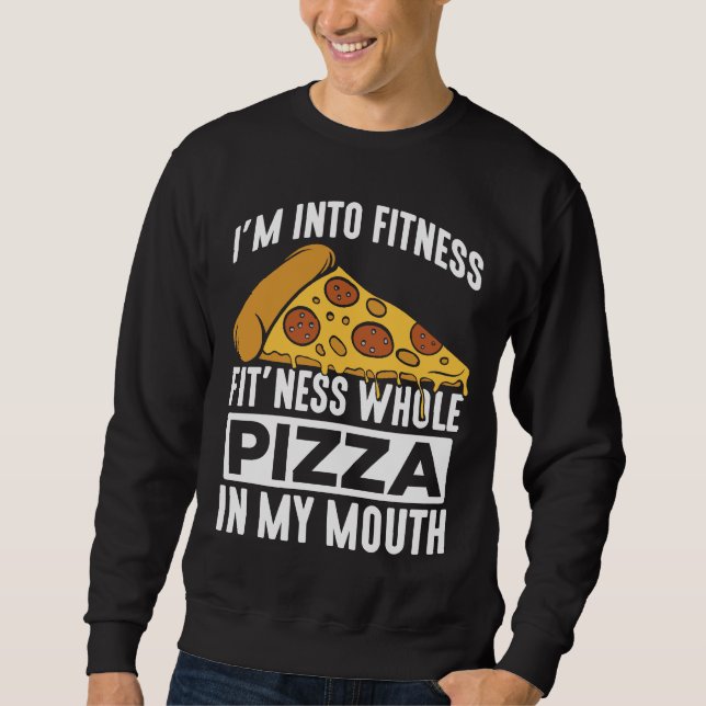 Sweatshirt Fitness Pizza Slice Restaurant Lover Gym Foody (Devant)