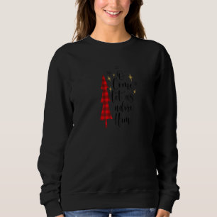 Sweatshirt Fixe Visage mignon Noël chrétien Laissez-nous Ador