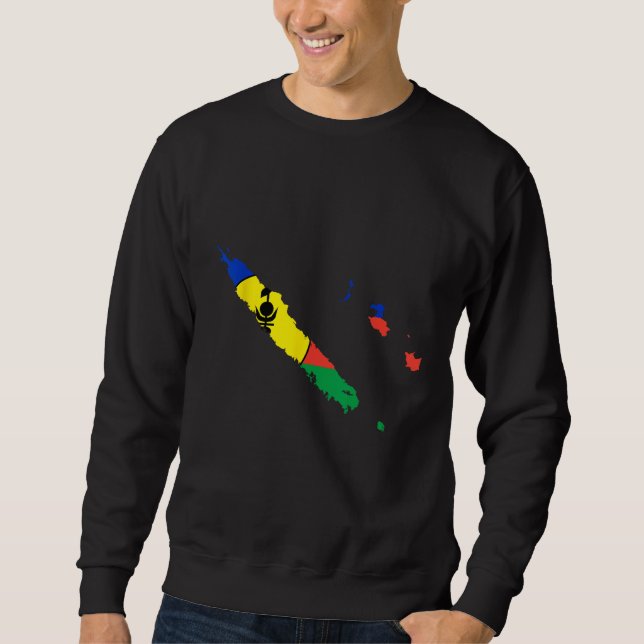 Sweatshirt Flag map of New Caledonia (Devant)