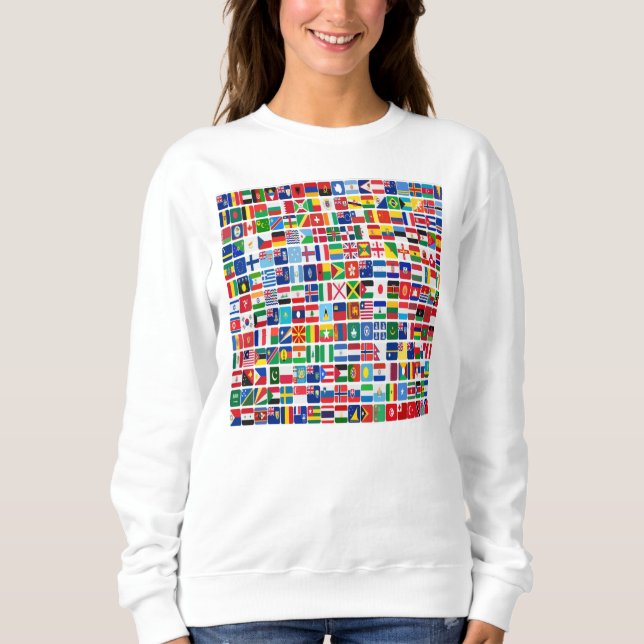 Sweatshirt Flags de la nation World All Countries (Devant)