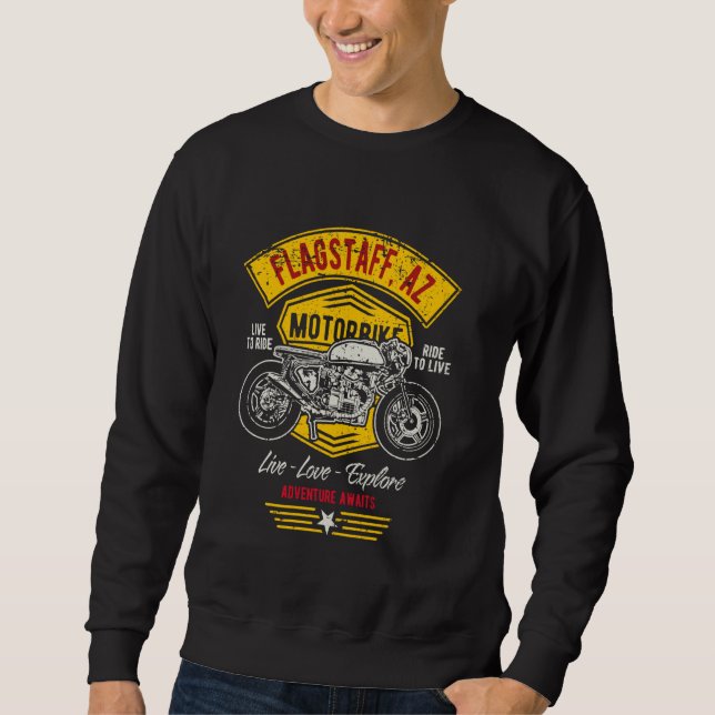 Sweatshirt Flagstaff AZ USA Retro Style démonté (Devant)