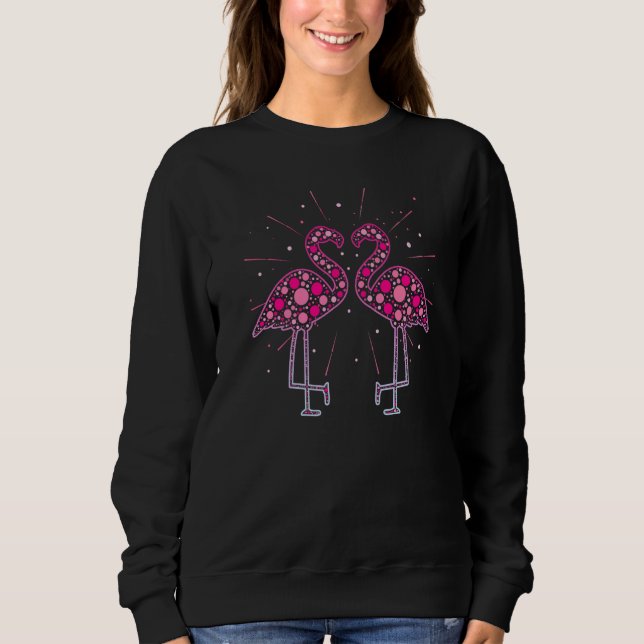 Sweatshirt Flamant à motif de points Septembre International  (Devant)
