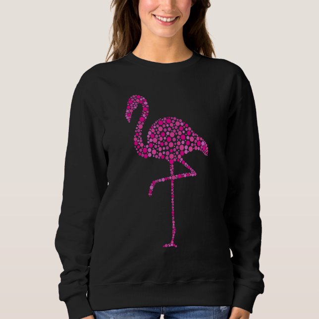 Sweatshirt Flamant Rose à Points Internationaux Jour du Point (Devant)