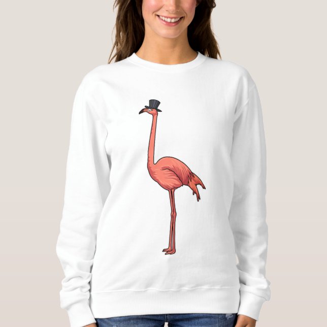 Sweatshirt Flamant rose avec Casquette (Devant)