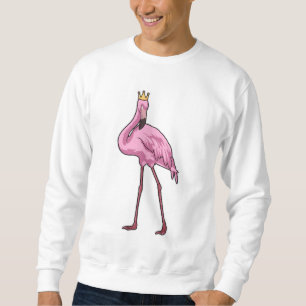Sweatshirt Flamant rose avec Couronne
