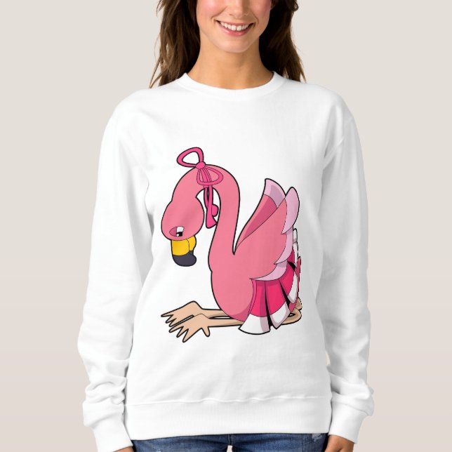 Sweatshirt Flamant rose avec ruban (Devant)