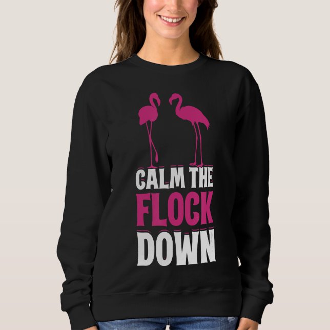 Sweatshirt Flamant rose Drôle T-Shirt Cadeau Pour Fille (Devant)