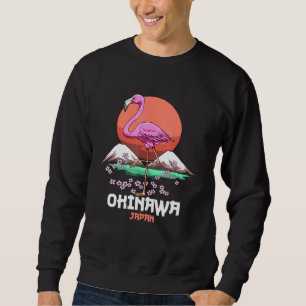 Sweatshirt Flamant rose japonais - Hausse du soleil Okinawa J