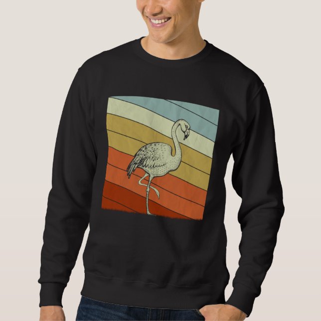 Sweatshirt Flamant Rose Rétro pour Garçons Filles Flamant Ros (Devant)