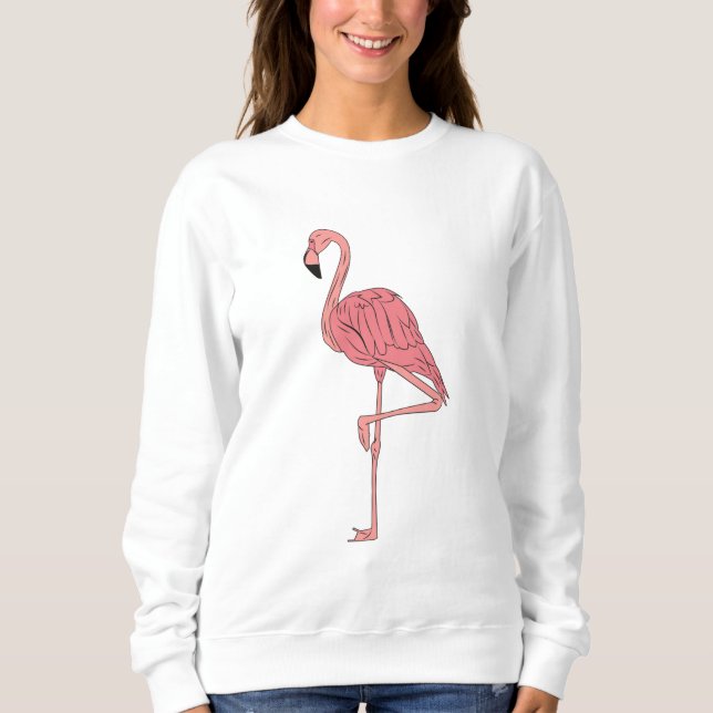 Sweatshirt Flamant rose rose (Devant)
