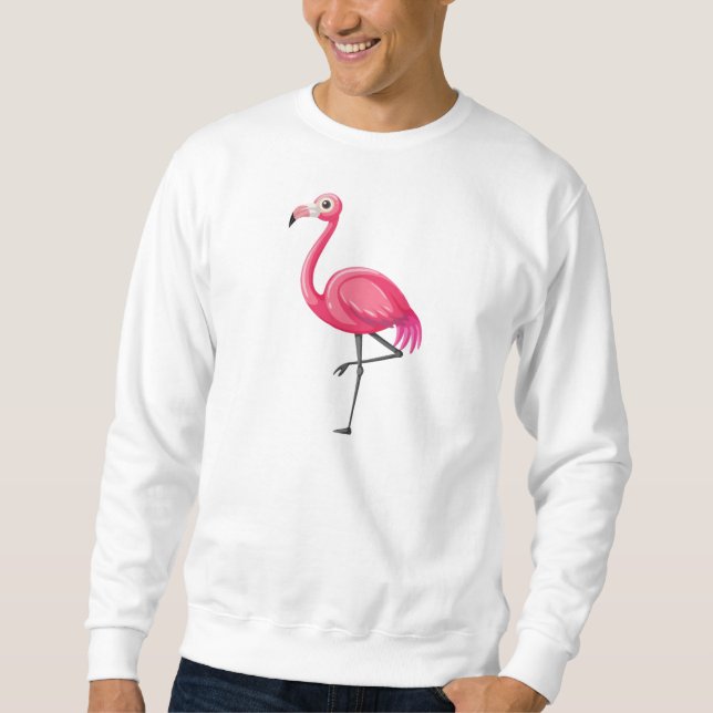 Sweatshirt Flamant rose rose Bird-89686 (Devant)