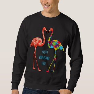 Sweatshirt Flamingo   Accept Understand Love Autism Flamingo