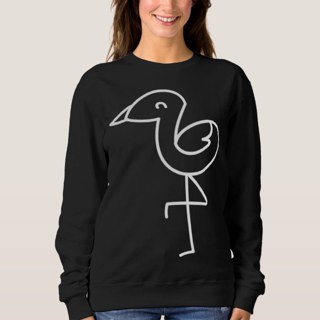 Sweatshirt Flamingo Silhouette Cute Exotic Birds (Devant)